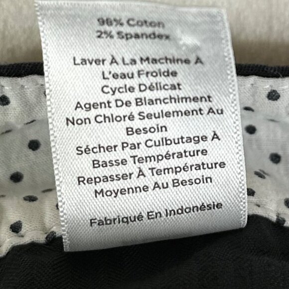 Talbots Womens Pants 8 Black Perfect Crop Midrise Capri Pants Chinos Career - Picture 6 of 16